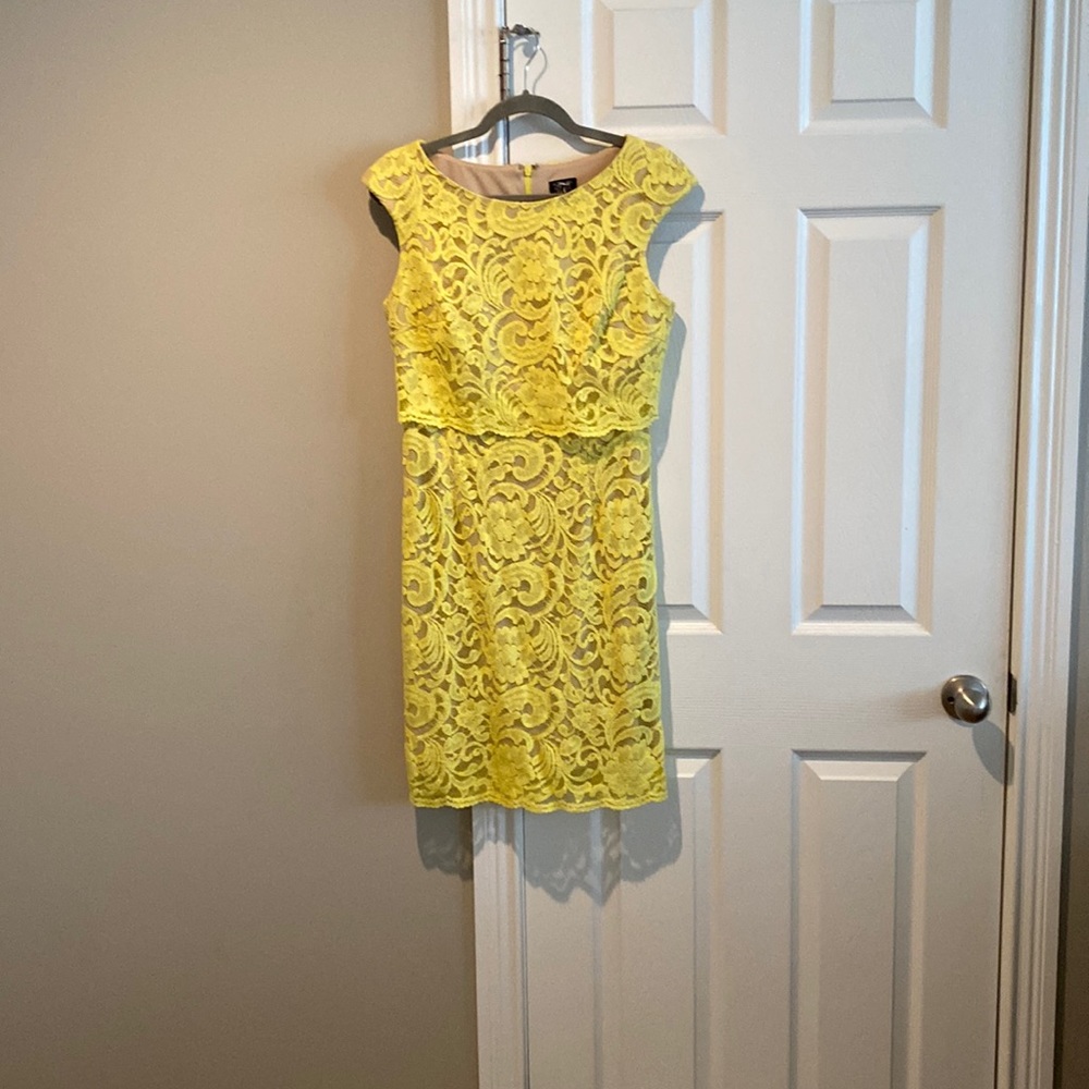 JAX yellow lace dress, size 8